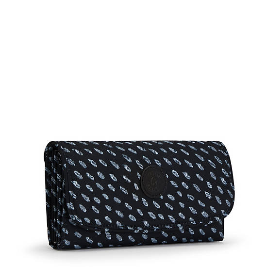 Kipling Money Land Printed Snap Wallet Portefeuille Donkerblauw | BE 2183NW